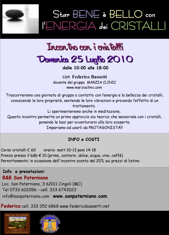 CORSO CRISTALLI