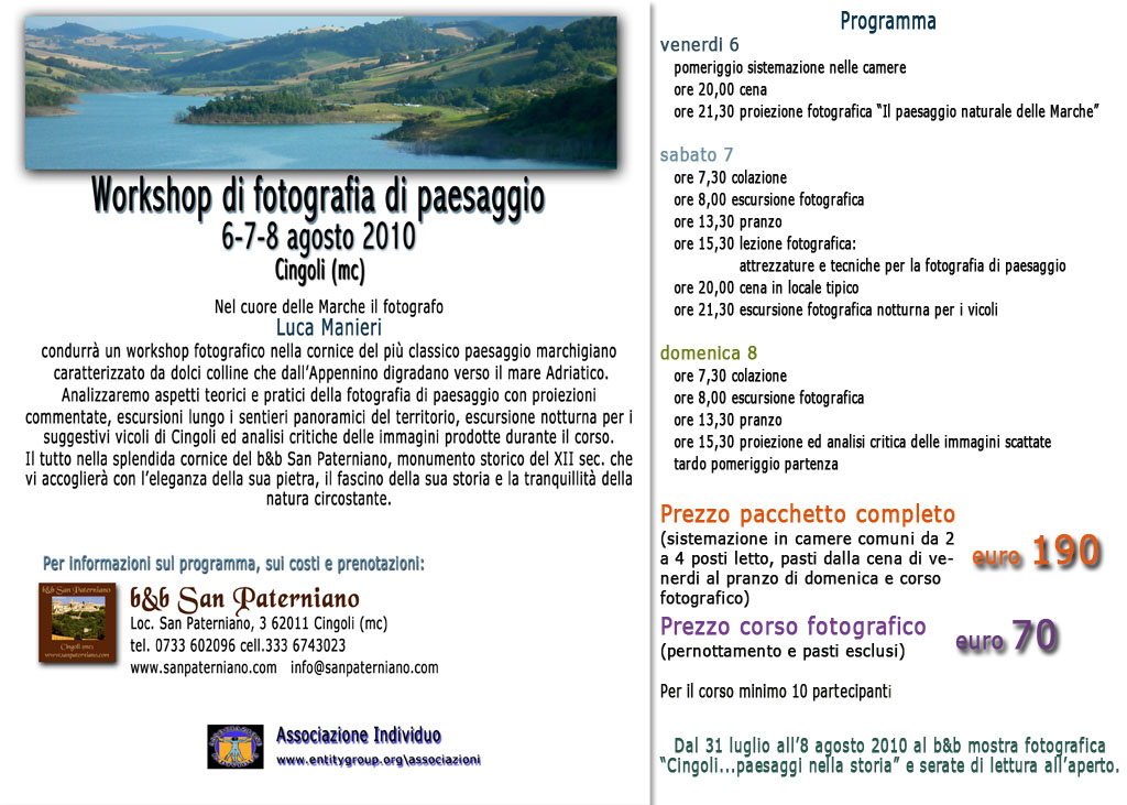 corso di fotografia di paesaggio